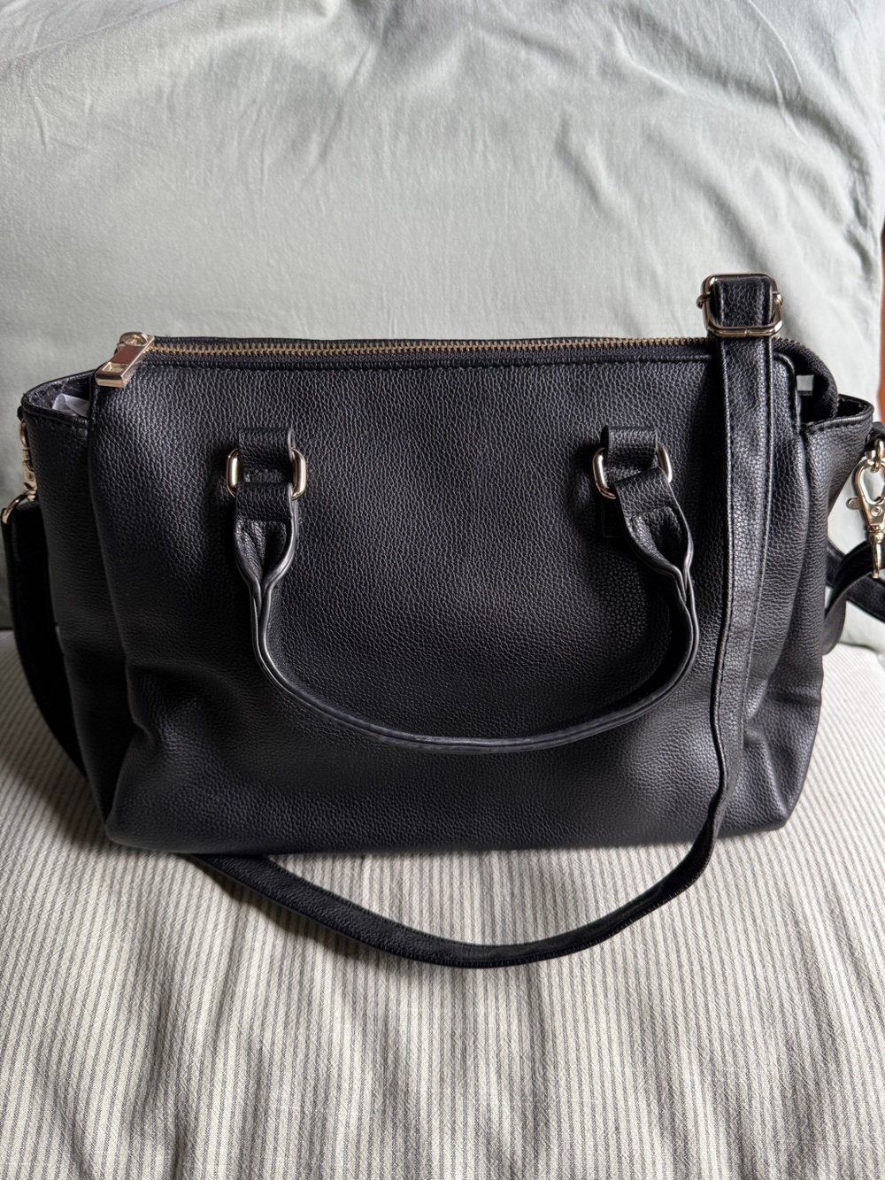 Kelly & Katie Black Crossbody Satchel